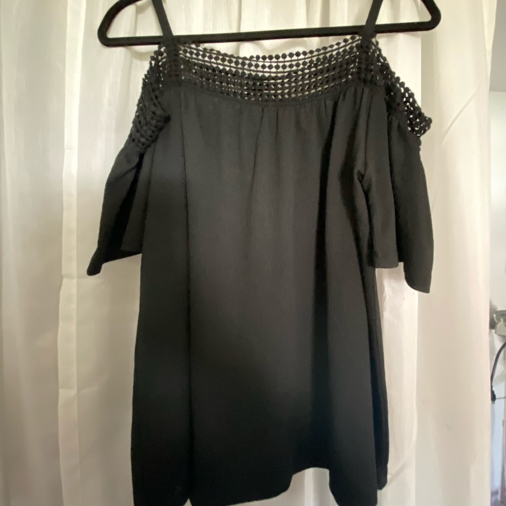 Black off the shoulder top